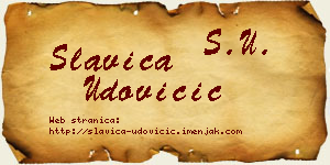 Slavica Udovičić vizit kartica